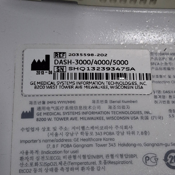 GE Healthcare GE Healthcare Dash 4000 - Masimo SpO2 Patient Monitor Patient Monitors reLink Medical