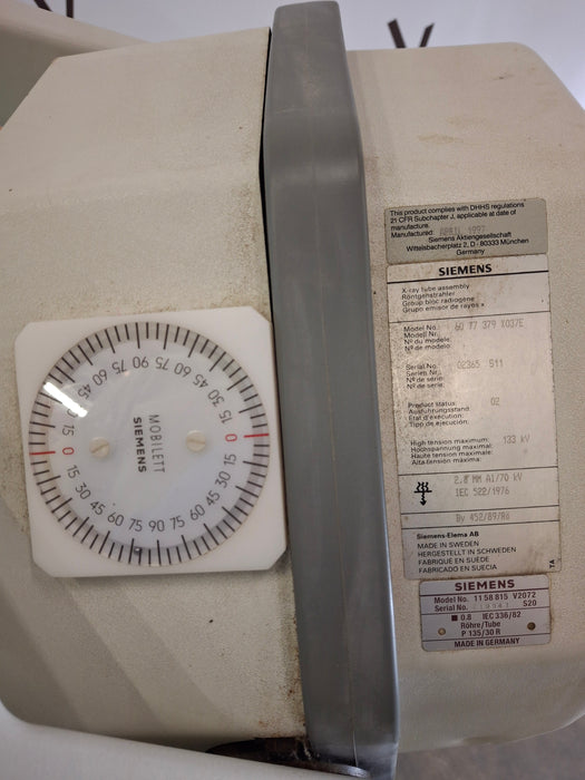 Siemens Siemens Mobilett Plus M Portable X Ray X-Ray Equipment reLink Medical