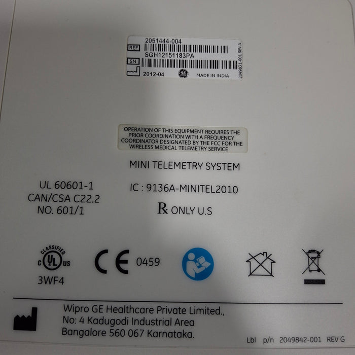 GE Healthcare GE Healthcare 9136A-Minitel 2010 Mini Telemetry System Patient Monitors reLink Medical