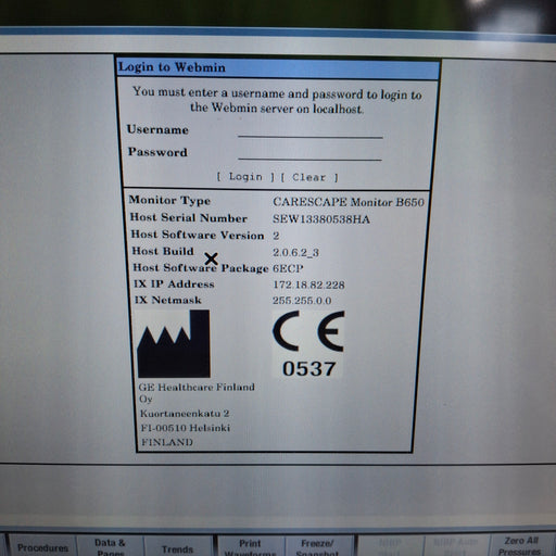 GE Healthcare GE Healthcare Carescape B650 Emergency Care Patient Monitor Patient Monitors reLink Medical