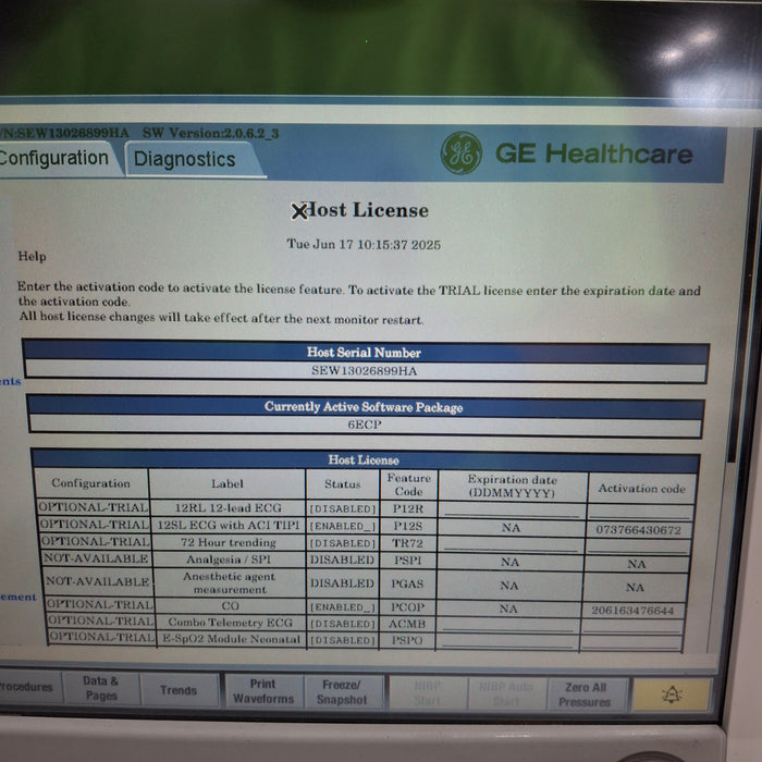 GE Healthcare Carescape B650 Emergency Care Patient Monitor