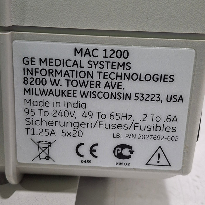 GE Healthcare GE Healthcare MAC 1200 ECG Cardiology reLink Medical