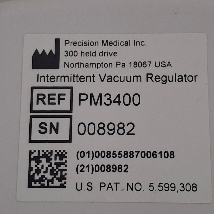 Precision Medical PM3400 Pediatric Continuous Intermittent Vacuum Regulator