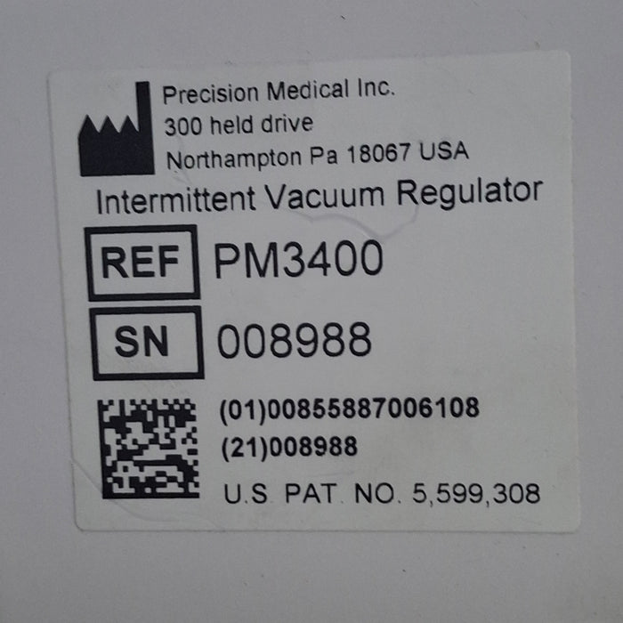 Precision Medical PM3400 Pediatric Continuous Intermittent Vacuum Regulator