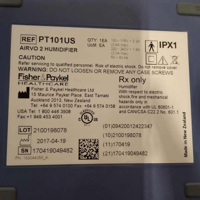 Fisher & Paykel Airvo 2 Humidified High Flow Therapy Unit