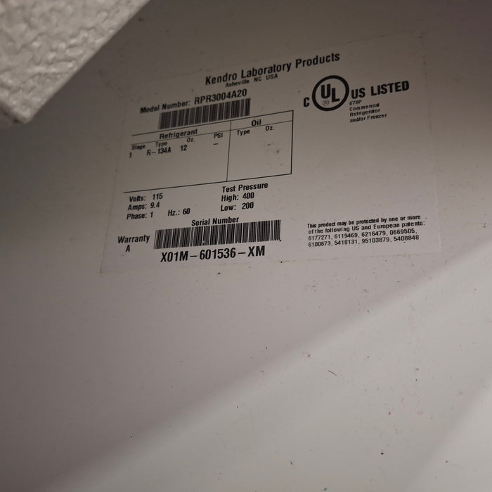Kendro Labs Kendro Labs RPR3004A20 Laboratory Refrigerator Research Lab reLink Medical