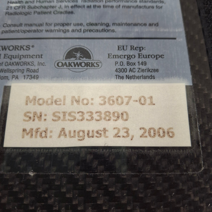 Oakworks Oakworks 19803 3607-01 Spinal Platform Frame Surgical Tables reLink Medical