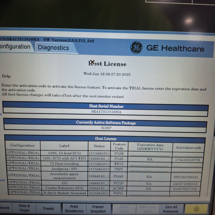 GE Healthcare GE Healthcare Carescape B650 Anesthesia Care Patient Monitor Patient Monitors reLink Medical