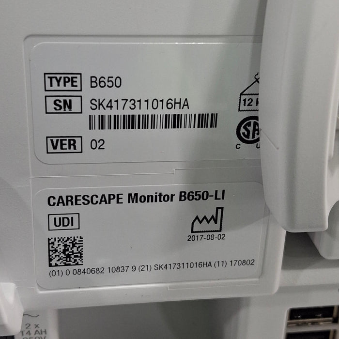 GE Healthcare GE Healthcare Carescape B650 Anesthesia Care Patient Monitor Patient Monitors reLink Medical