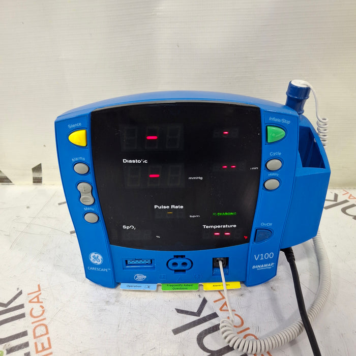 GE Healthcare Dinamap V100 - NIBP, SpO2, Temp Vital Signs Monitor