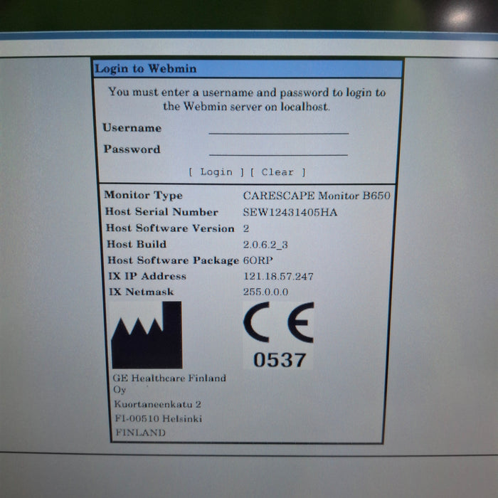 GE Healthcare GE Healthcare Carescape B650 Anesthesia Care Patient Monitor Patient Monitors reLink Medical