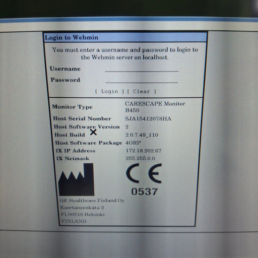 GE Healthcare GE Healthcare Carescape B450 Patient Monitor Patient Monitors reLink Medical