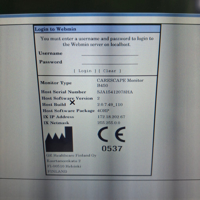 GE Healthcare GE Healthcare Carescape B450 Patient Monitor Patient Monitors reLink Medical