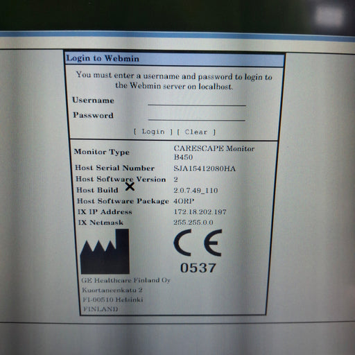 GE Healthcare GE Healthcare Carescape B450 Patient Monitor Patient Monitors reLink Medical