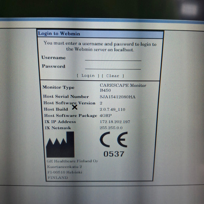 GE Healthcare GE Healthcare Carescape B450 Patient Monitor Patient Monitors reLink Medical