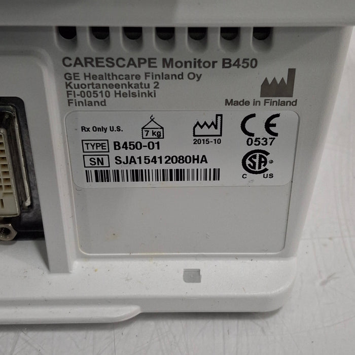 GE Healthcare GE Healthcare Carescape B450 Patient Monitor Patient Monitors reLink Medical