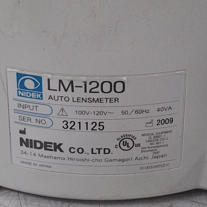 Nidek Nidek LM-1200 Auto Lensmeter Ophthalmology reLink Medical