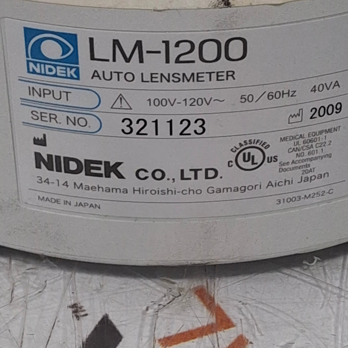Nidek Nidek LM-1200 Auto Lensmeter Ophthalmology reLink Medical