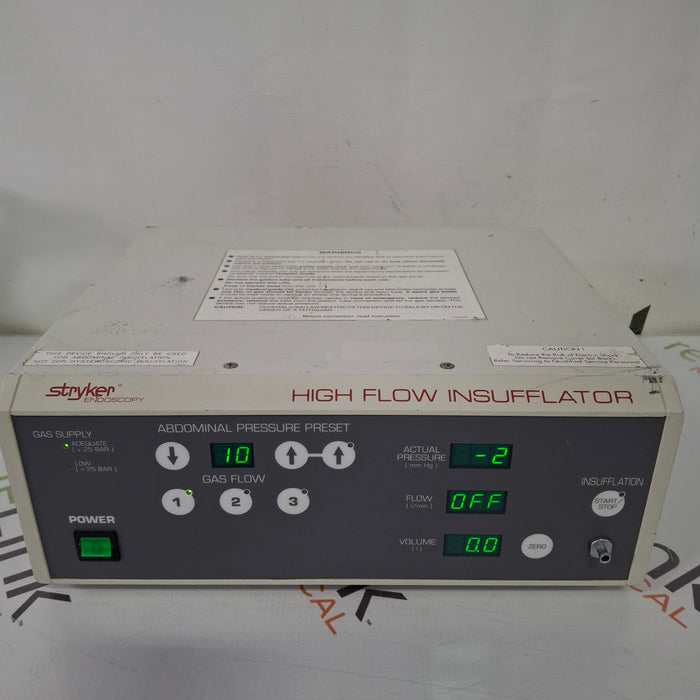 Stryker Stryker 620-030-200 16L High Flow Insufflator Rigid Endoscopy reLink Medical