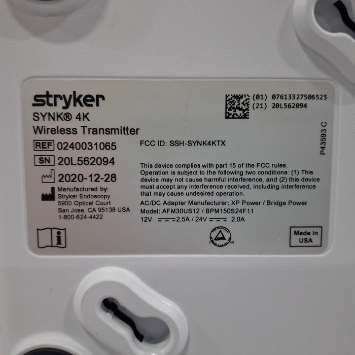 Stryker Stryker SYNK 4K Wireless Transmitter Surgical Equipment reLink Medical
