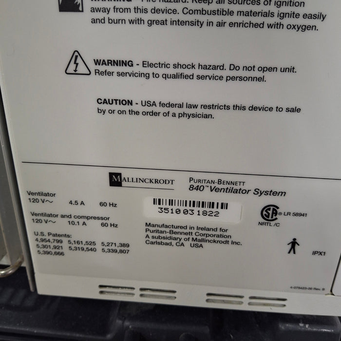 Puritan Bennett Puritan Bennett 840 Ventilator Respiratory reLink Medical