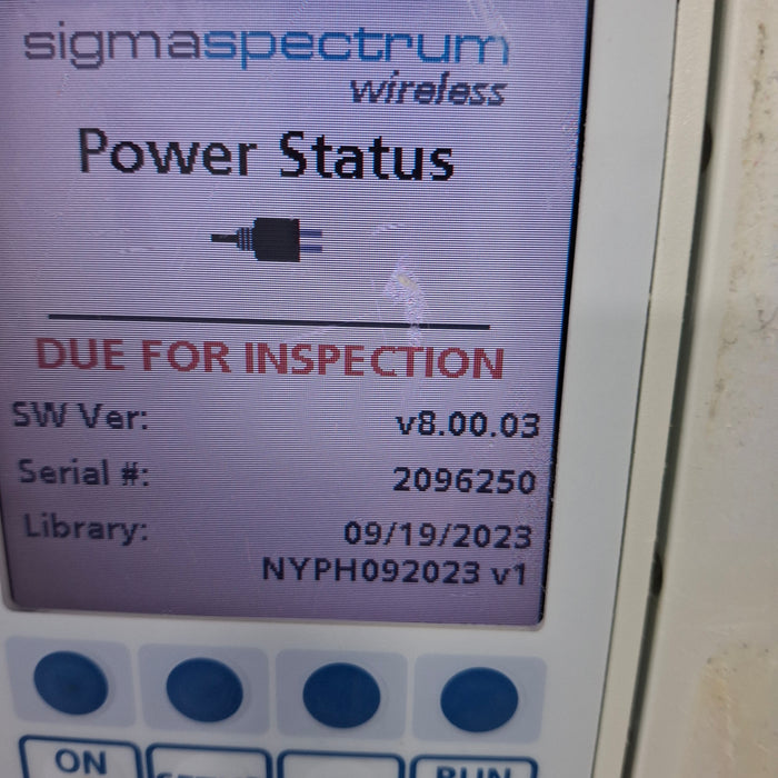 Baxter Sigma Spectrum 8.00.03 w/o Battery Infusion Pump