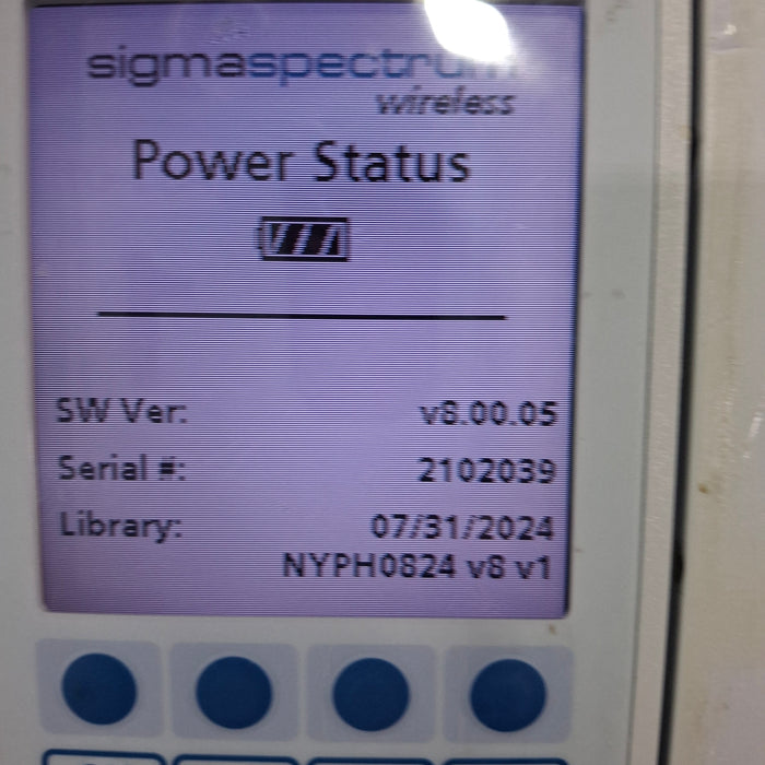 Baxter Sigma Spectrum 8.00.05 w/o Battery Infusion Pump