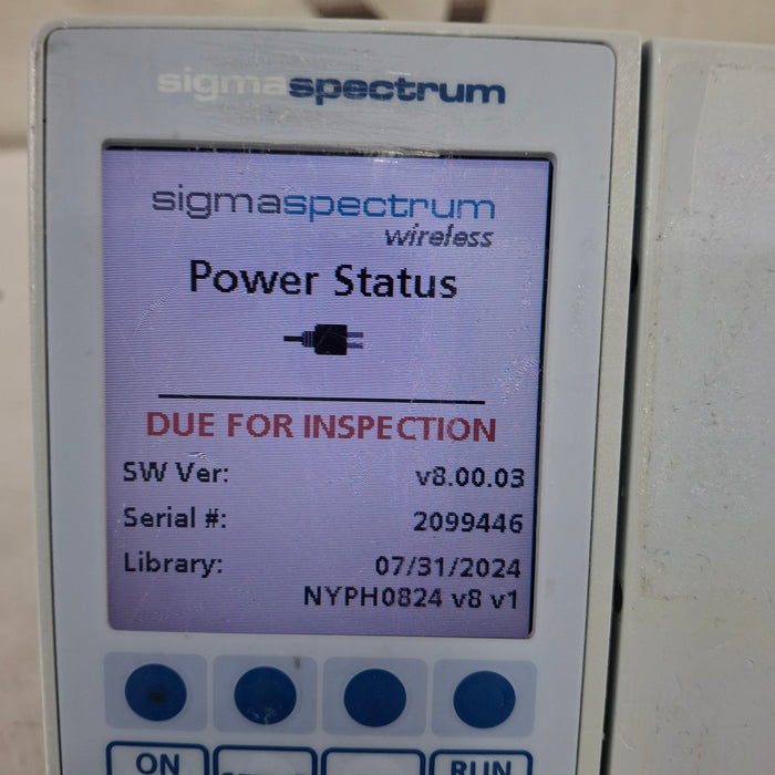 Baxter Sigma Spectrum 8.00.03 w/o Battery Infusion Pump