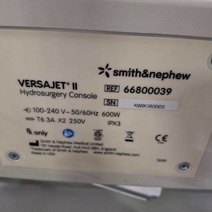 Smith & Nephew Versajet II Hydrosurgery Console