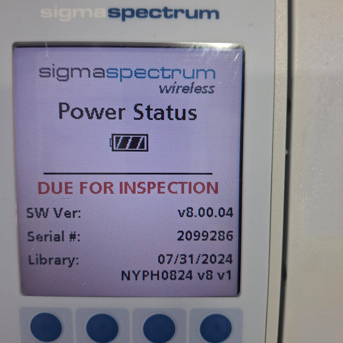Baxter Sigma Spectrum 8.00.04 w/o Battery Infusion Pump