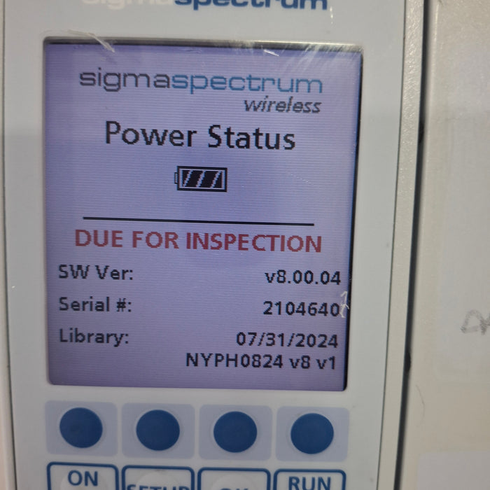 Baxter Sigma Spectrum 8.00.04 w/o Battery Infusion Pump