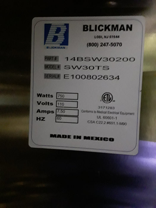 Blickman Industries Blickman SW30 Blanket Warming Cabinet Medical Furniture reLink Medical