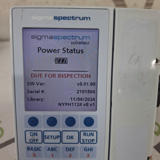 Baxter Baxter Sigma Spectrum 8.01.00 w/o Battery Infusion Pump Infusion Pump reLink Medical