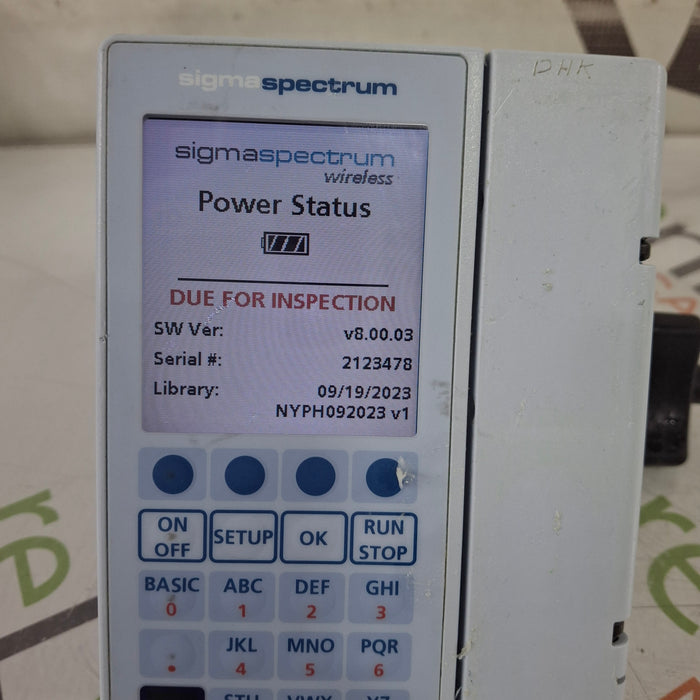 Baxter Sigma Spectrum 8.00.03 w/o Battery Infusion Pump