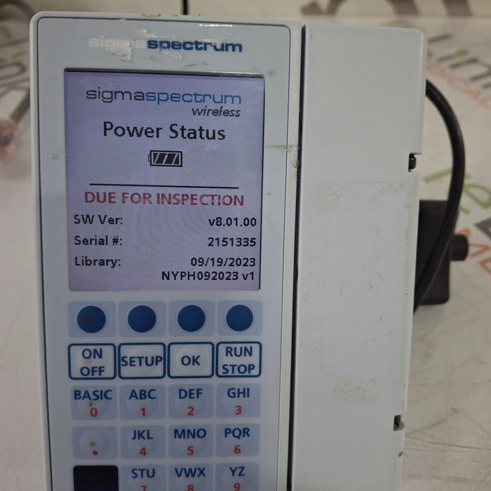 Baxter Baxter Sigma Spectrum 8.01.00 w/o Battery Infusion Pump Infusion Pump reLink Medical