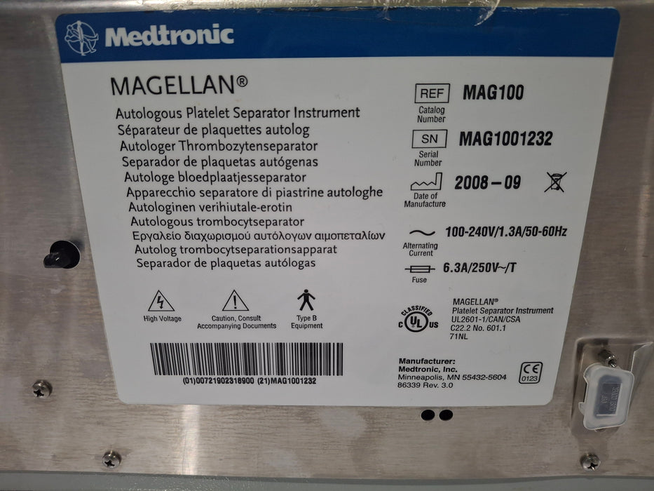 Medtronic Magellan Autologous Platelet Separator System