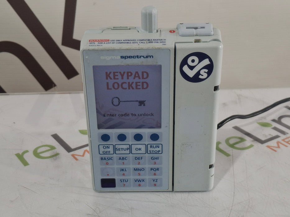 Baxter Sigma Spectrum with B/G Battery Infusion Pump