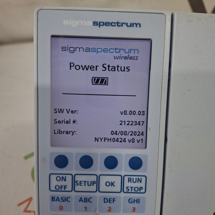 Baxter Sigma Spectrum 8.00.03 w/o Battery Infusion Pump