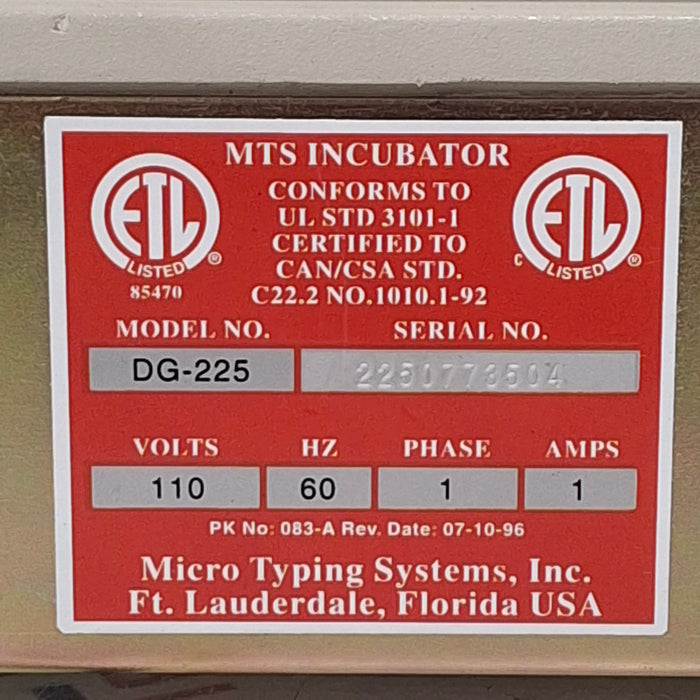 Ortho Clinical Diagnostics Ortho Clinical Diagnostics MTS Incubator Clinical Lab reLink Medical