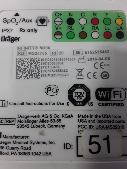 Draeger Medical Draeger Medical Infinity M300 Patient Monitor Patient Monitors reLink Medical