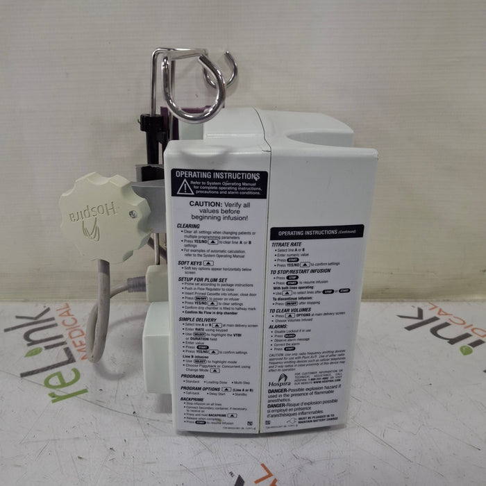 Hospira Hospira Plum A+ Infusion Pump Infusion Pump reLink Medical