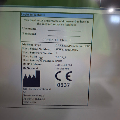 GE Healthcare GE Healthcare Carescape B650 Neonatal Care Patient Monitor Patient Monitors reLink Medical