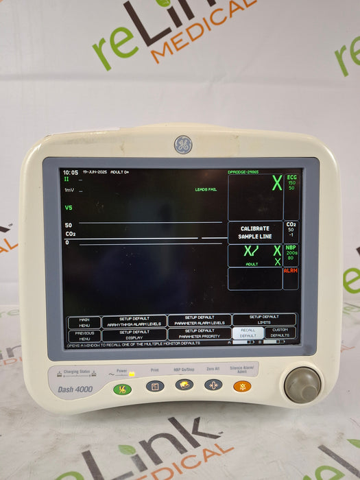 GE Healthcare GE Healthcare Dash 4000 - GE/Nellcor SpO2 Patient Monitor Patient Monitors reLink Medical