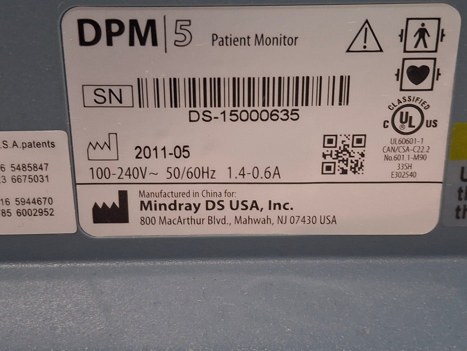 Mindray DPM5 Patient Monitor