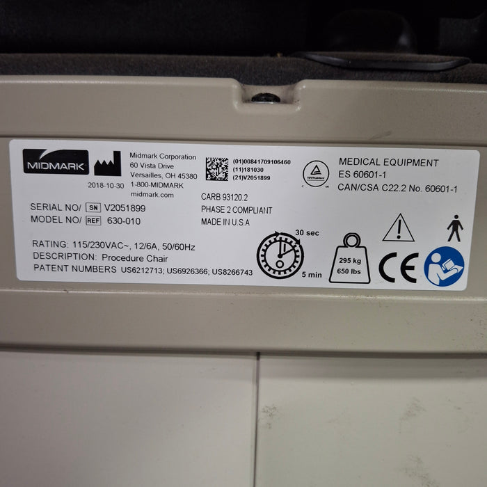 Midmark Midmark 630 Procedure Chair Exam Chairs / Tables reLink Medical