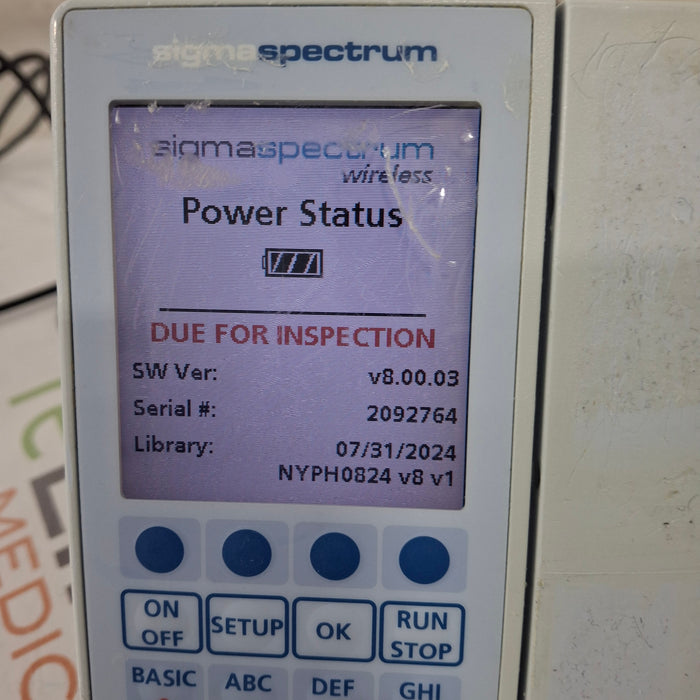 Baxter Baxter Sigma Spectrum 8.00.03 w/o Battery Infusion Pump Infusion Pump reLink Medical