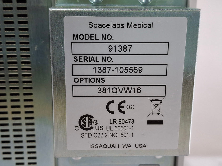 Spacelabs Healthcare Ultraview SL 91387 Patient Monitor