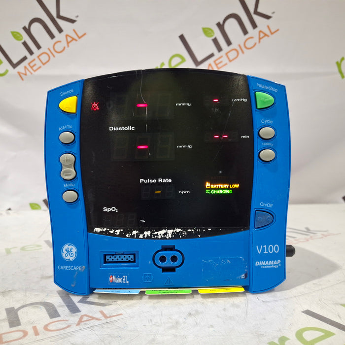 GE Healthcare GE Healthcare Dinamap V100 - NIBP, SpO2, Temp Vital Signs Monitor Patient Monitors reLink Medical