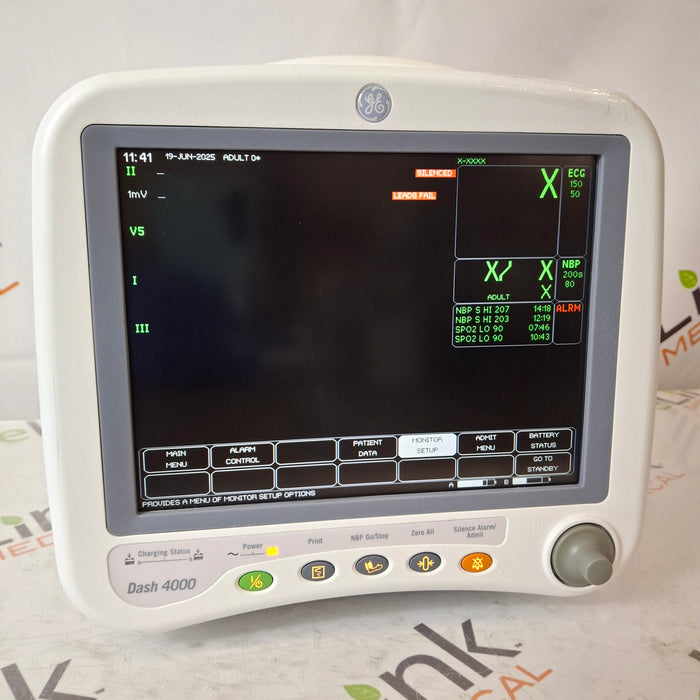 GE Healthcare GE Healthcare Dash 4000 - GE/Nellcor SpO2 Patient Monitor Patient Monitors reLink Medical