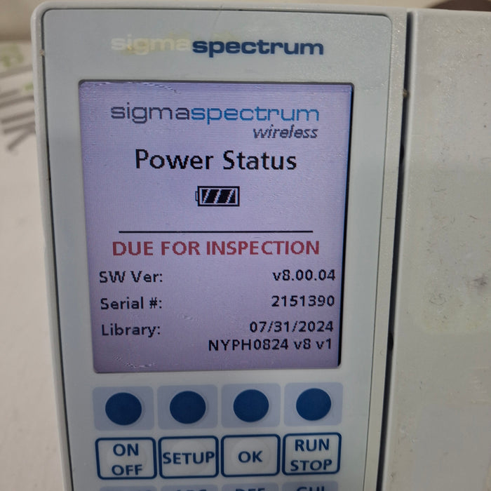 Baxter Sigma Spectrum 8.00.04 w/o Battery Infusion Pump
